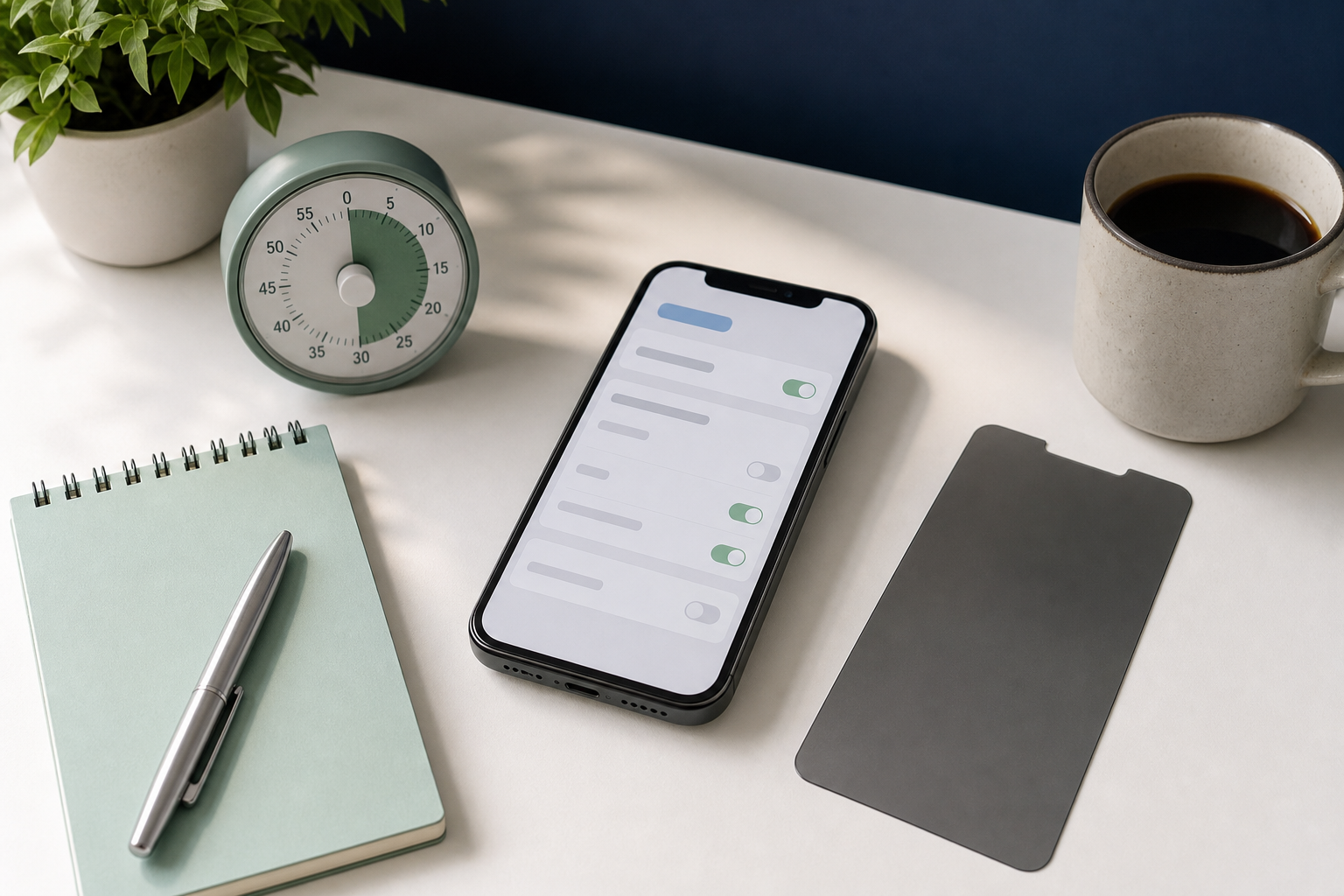 Praktische controleopstelling voor e-reader zonder merk of logo